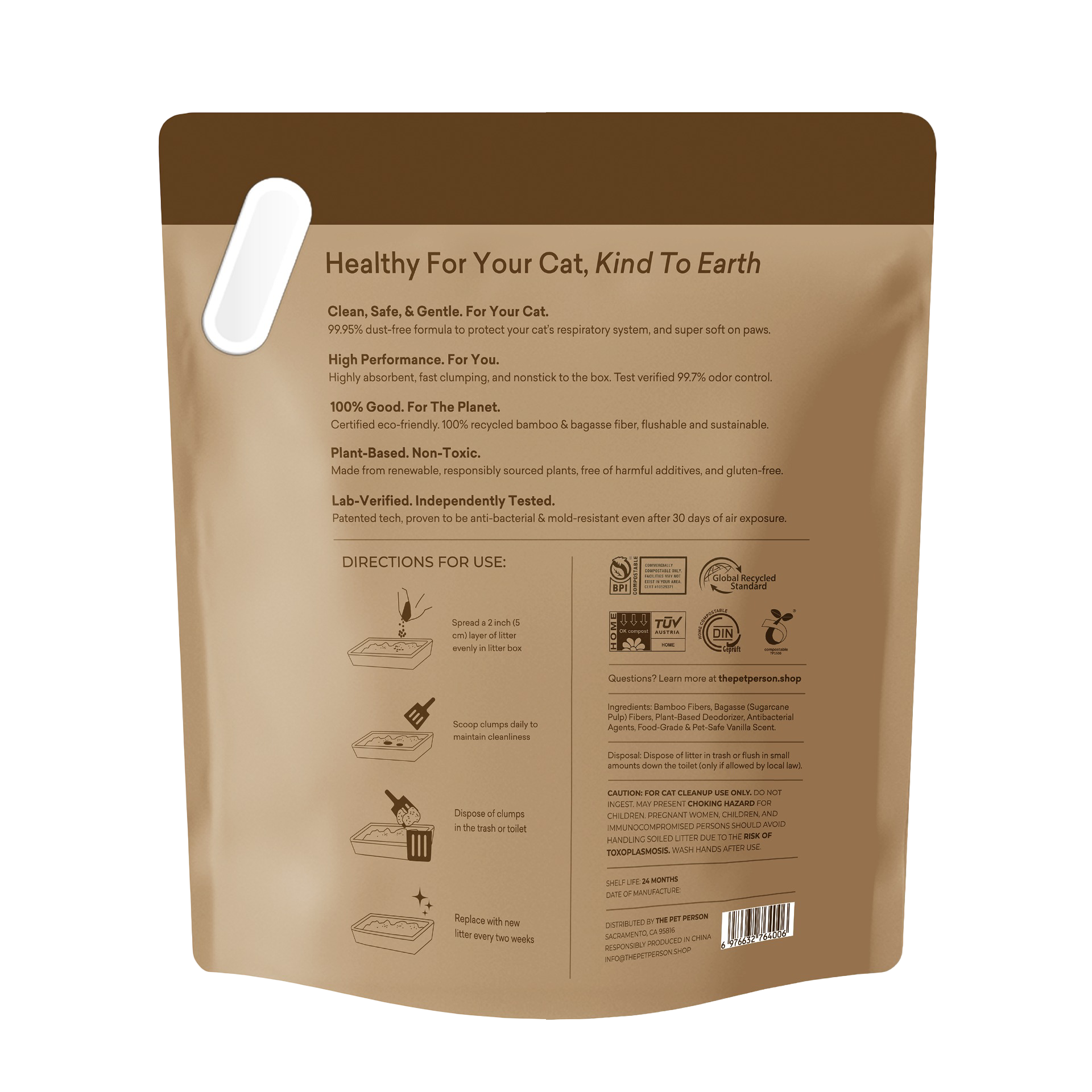 Bamboo & Bagasse Cat Litter