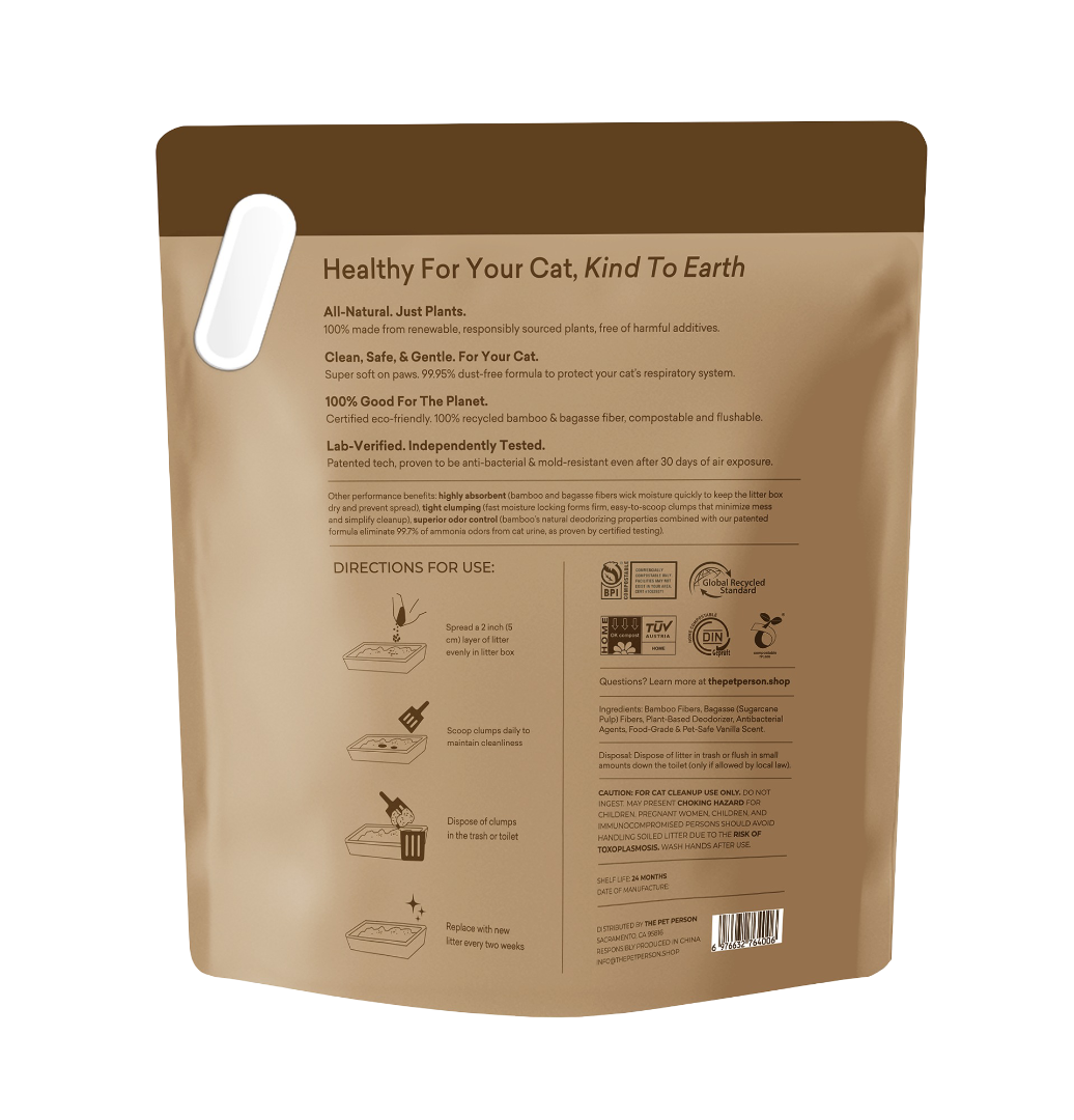 Bamboo & Bagasse Cat Litter